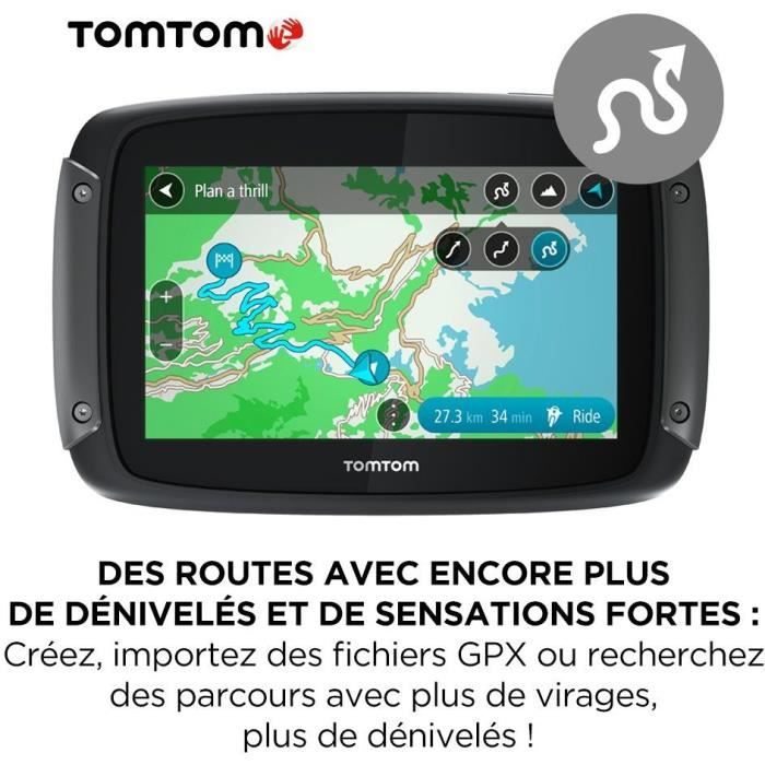 TomTom GPS Moto RIDER 550 Premium Pack - 4, 3 Zoll, Weltkarte, TomTom Traffic, Gefahrenzonen-Warnungen, Freisprechanruf