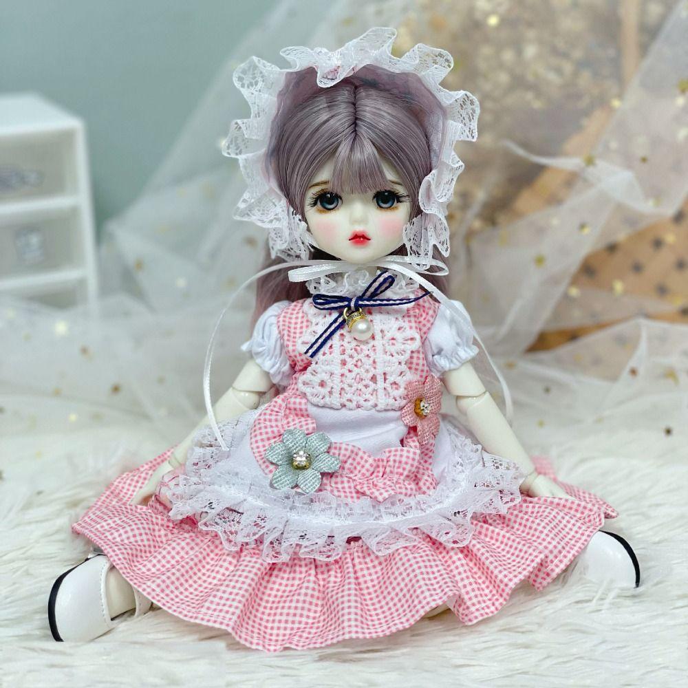 Lorita 1/6 BJD Doll Clothes with Headwear Toy Accessories Fashion Girl Birthday Gift  Children