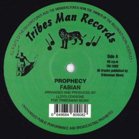 12inch Record FABIAN - Prophecy / Version TM1002 Tribes Man UK 1976 UK Reggae, Ska & Dub