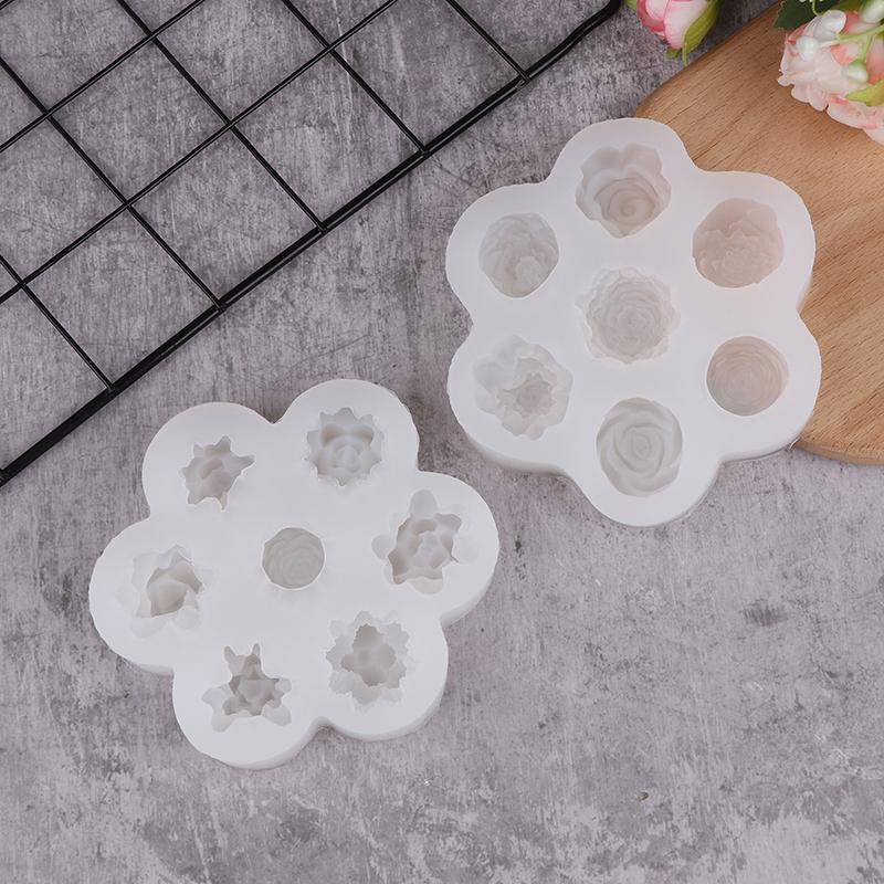 Flower Silicone Molds 3D Rose Peony Chocolate Cake Baking Mold Handmade Candle Soap Gypsum Resin Handicraft Making Tools