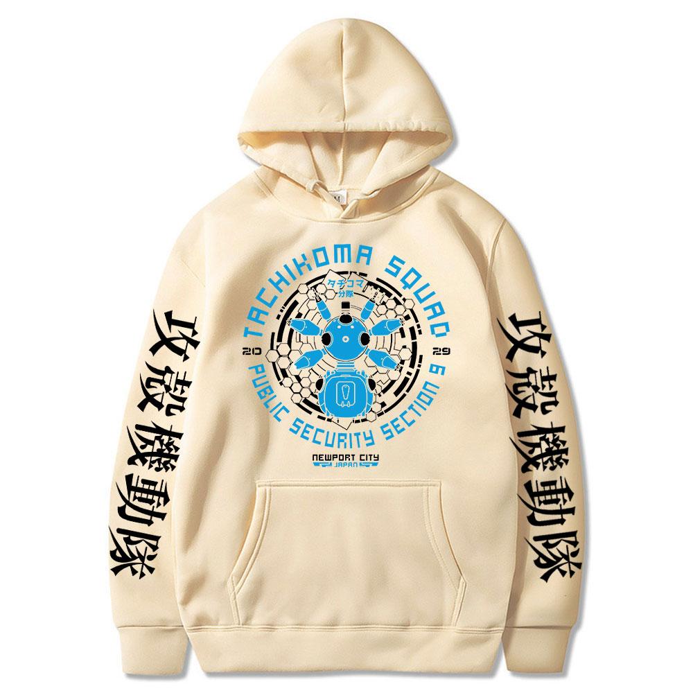 Japonia Anime Retro Ghost In The Shell Hanorac Bărbați Femei Hanorac cu mânecă lungă Gits Manga Tachikoma Squad Walker Robots Streetwear