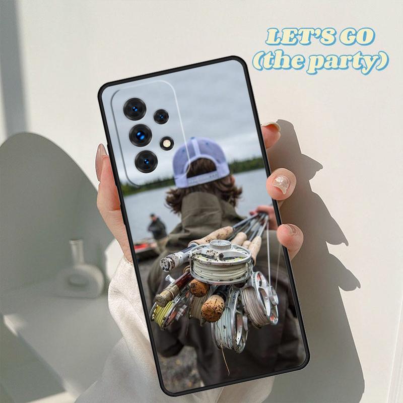 Carp Fish Fishing Rod Phone Case For Samsung Galaxy A42 A31 A40 A51 A71 A32 A80 A91 A52 A72 A73 A20e A21S A50 A70 A11 A12 Cover