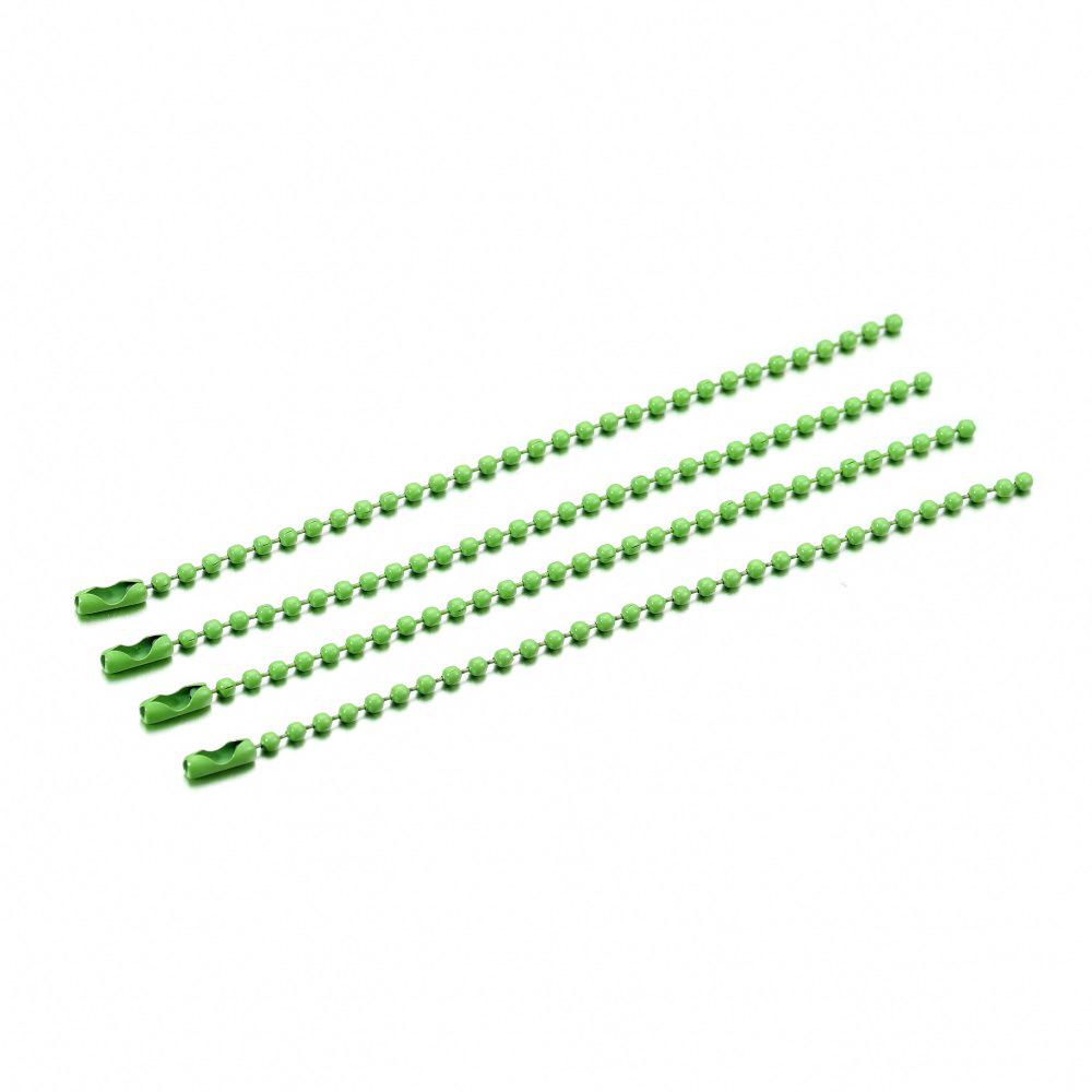 Farebná 11 cm kovová guľôčková retiazka na DIY šperky, kľúčenky