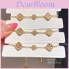 K Gold Plated Zircon Flower Bracelet For Women Gift Elegant Jewelry