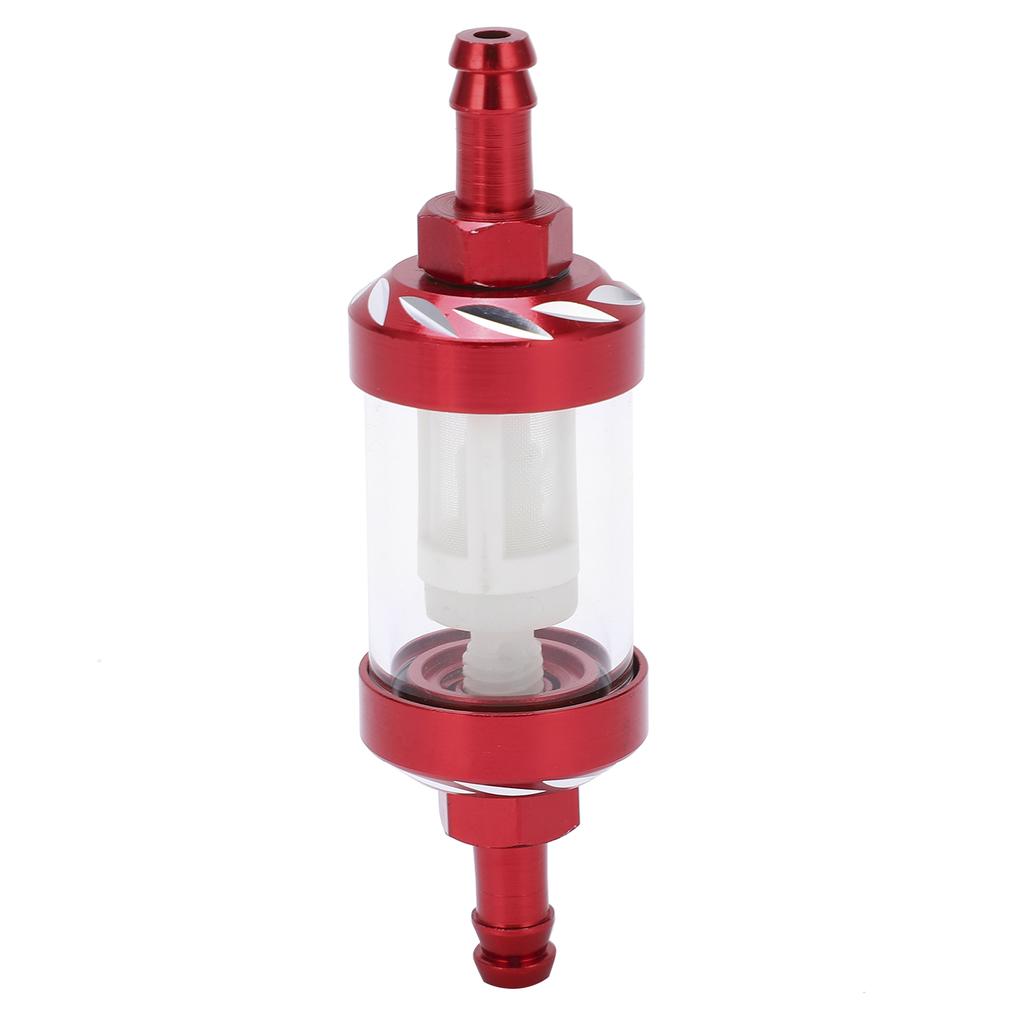 Glass Fuel Filter Aluminium Alloy Replacement for Cars ATV SUVs Motorcycles Pit Bikes