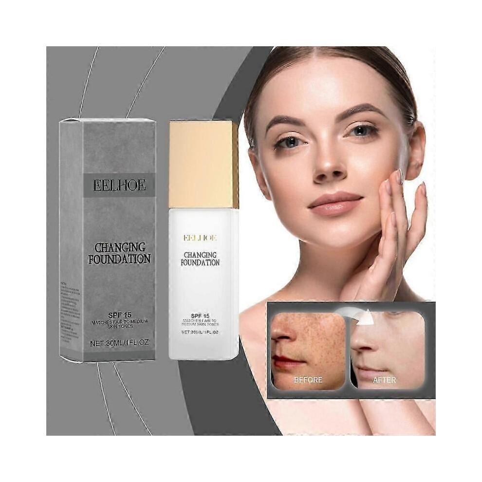 Changing Foundation Natürliche Farbe-Wechselnde Foundation für Frauen, Feuchtigkeitsspendende Magische Haut