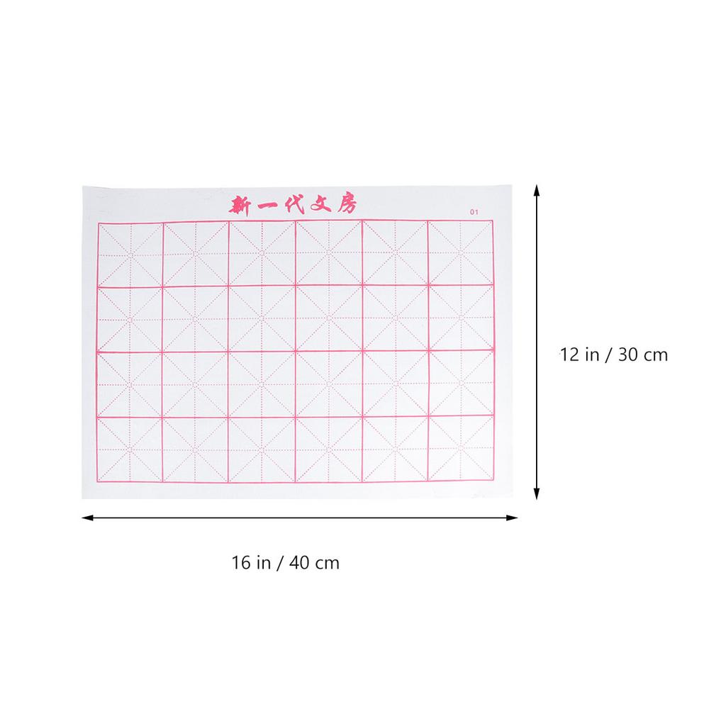 6Pcs Water Writing Cloth Reusable Calligraphy Practicing Mat Four Treasures No Ink Exercises Chinese Calligraphy Gridded Fabric