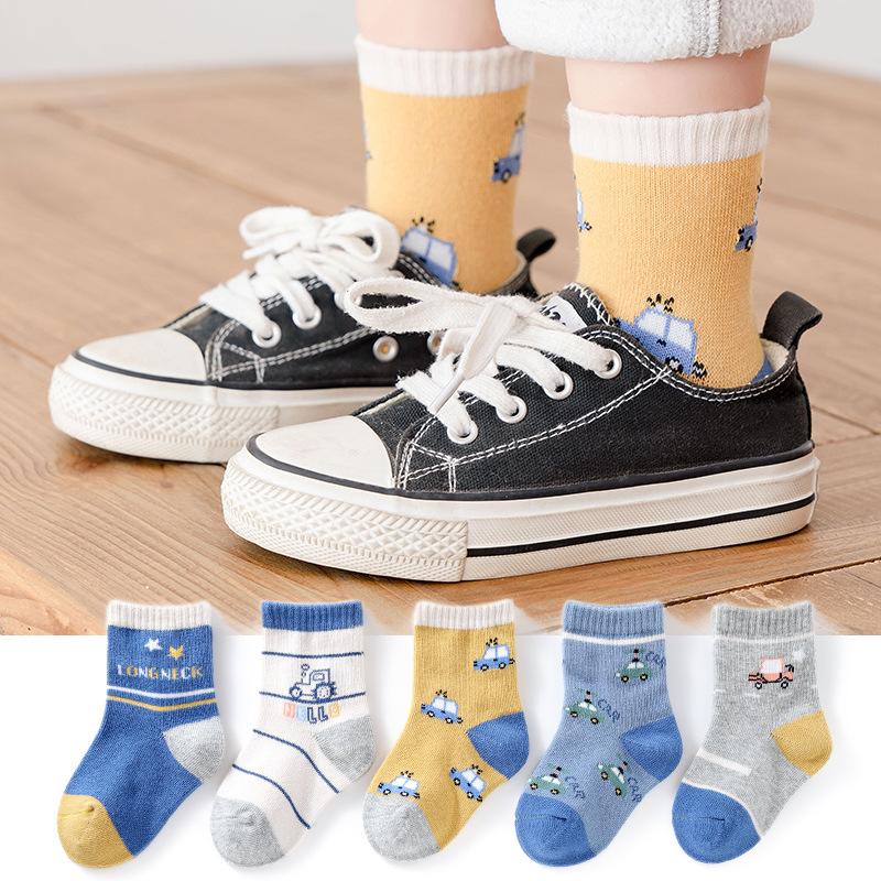 Children's Cartoon Mid-Calf Socks - Autumn/Winter Collection for Boys & Girls