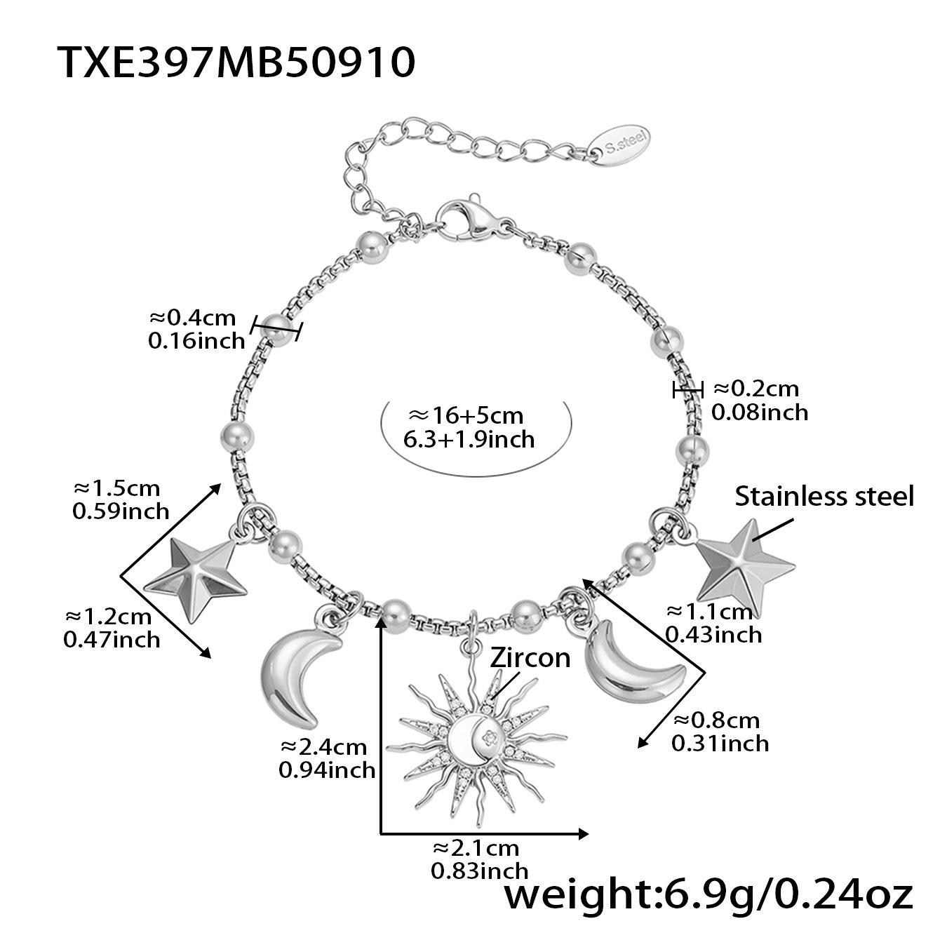 18K Gold-Plated Multi-Pendant Bracelet Necklace with Diamond Heart Design