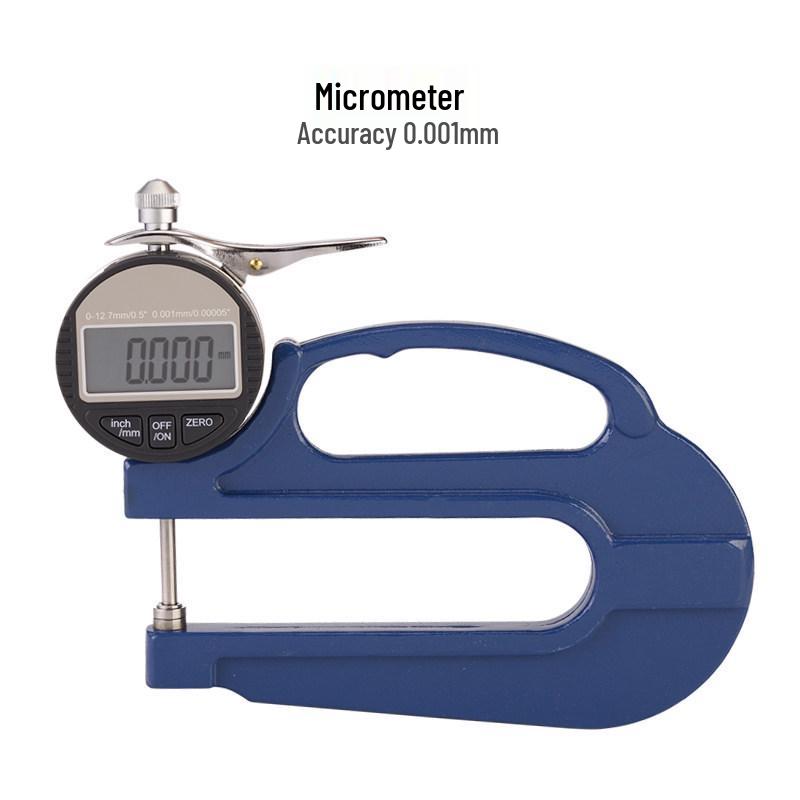 Digital Thickness Gauge for Pipe, Paper, Film, Fabric, Tape, Leather - Large Span Desktop Meter