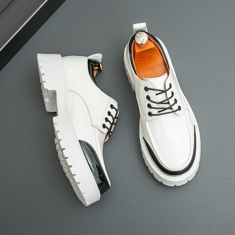 Fashion New Arrival Men's Leather Oxford Shoes Handmade Casual Business Shoes Street Style Lace-up Shoes Comfort Formal Dress Footwear