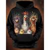 Lustiger Tier Hühner Print Unisex Hoodies Herbstmode Street Herren Sweatshirts Lässig Locker Herren Bekleidung Oberteile Hoodies
