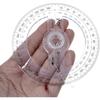 360°-Winkelmesser, 2 Stück, Winkelmesser aus Kunststoff, Mathematik-Winkelmesser, transparentes Winkelmesser, Lineal, Zeichenwerkzeuge, Kreis-Winkelmesser für Geometrie