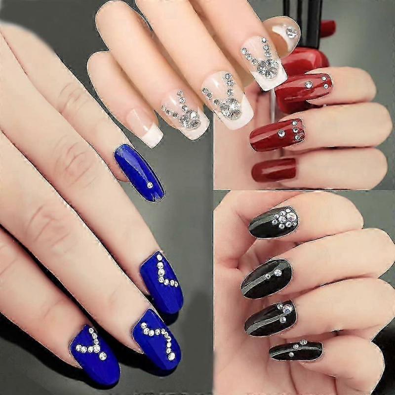 Resin Crystal Round Nail Art Mixed Flat Backs Acrylic Rhinestones Gems,mix Size Heilwiy Gift