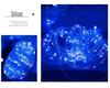 LED Solar Tube Fairy Lights, Copper Wire, Waterproof, Outdoor Christmas Courtyard Decoration