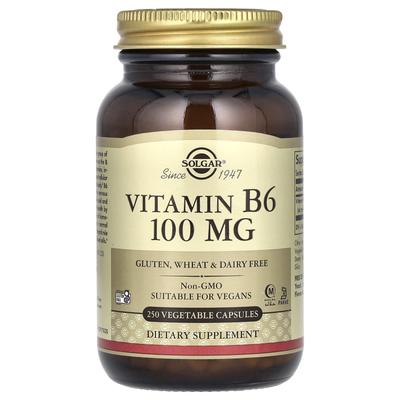 Vitamine B6, 100 mg, 250 gélules végétales