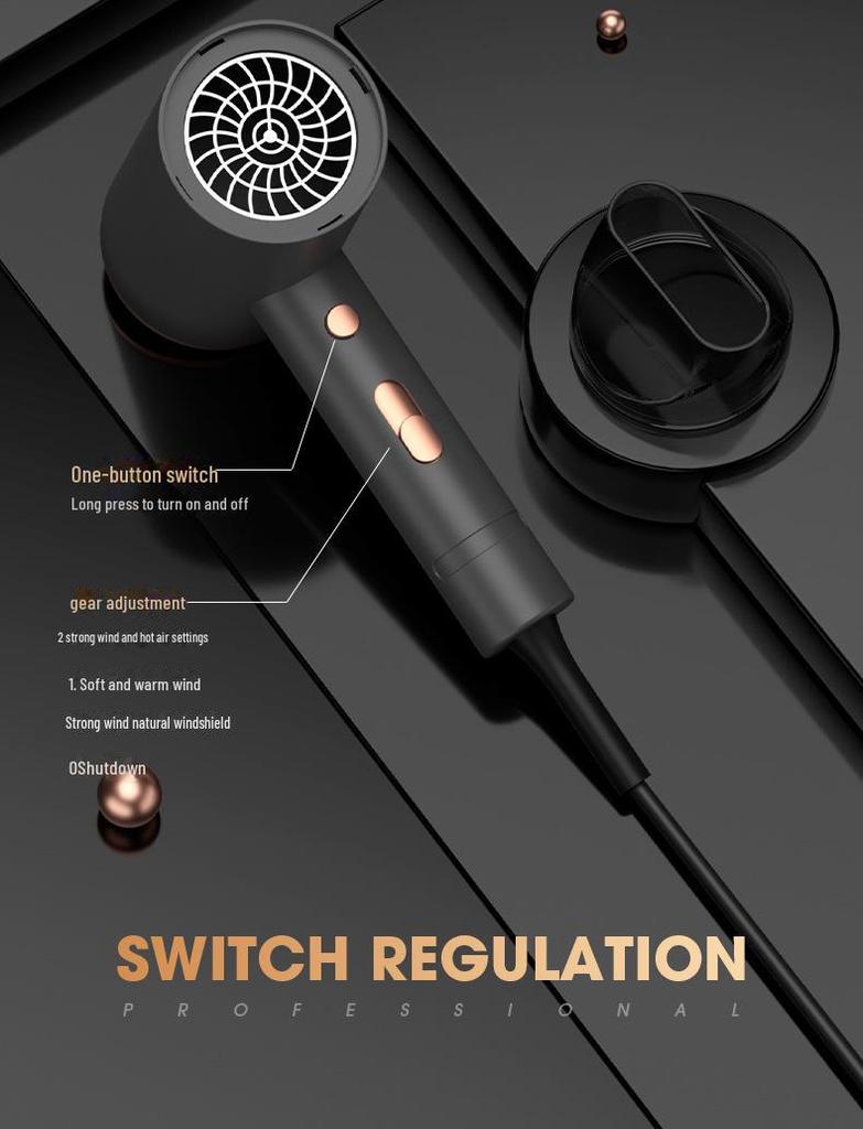 Wall-Mounted High-Power Bathroom Hair Dryer with Automatic Power Off