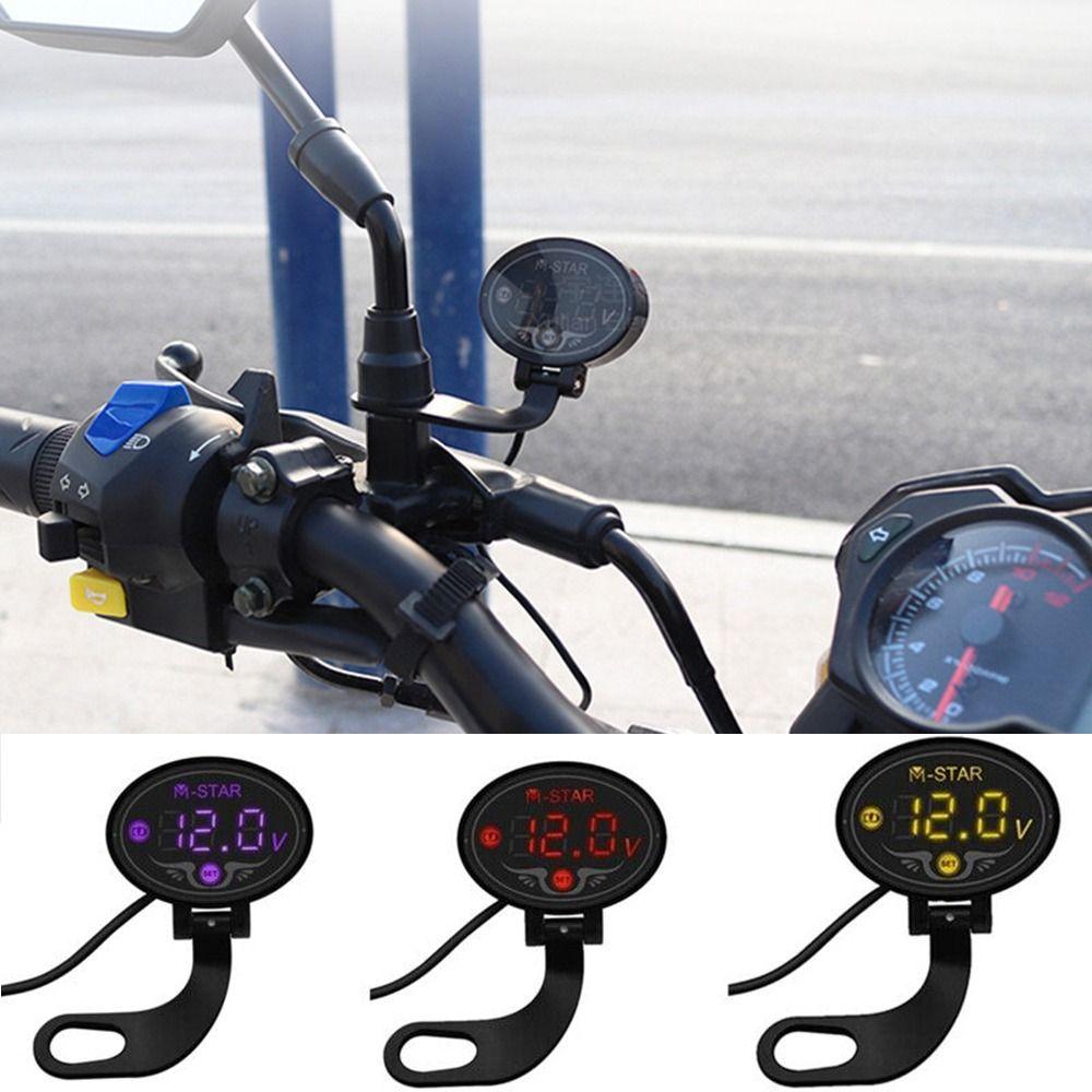 

12V24V мотоцикл інтелектуальний вольтметр ABS світлодіод цифровий вольтметр мотоцикл жовтий