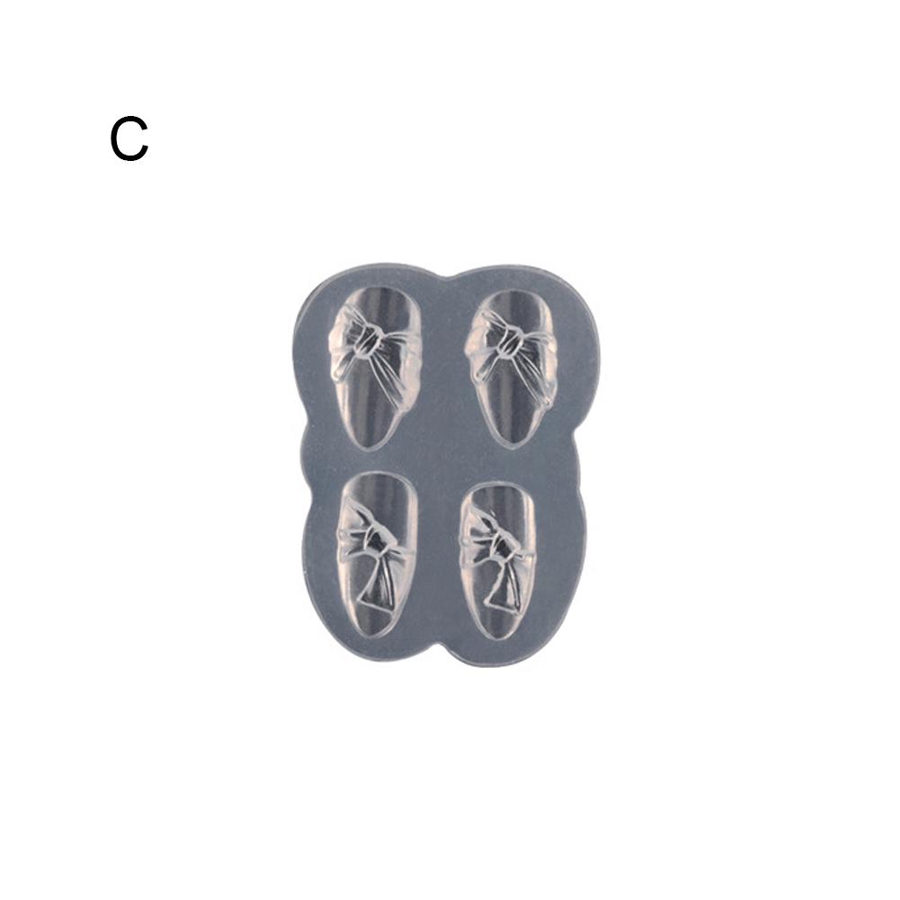 Decoração Escultura de Unha Laço Coração Unha Amor Ornamento Estêncil de Estamparia