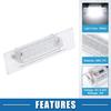 Car 6500K White LED License Plate Light Assembly No.9646316200101C 3528SMD for Porsche Boxster 986 99-04 for Porsche 964 993 ABS Clear (Set of 2)