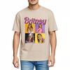 T Shirt Unisex Cotton Solid Color Tshirt Britney Spears Photo Collage Design Short sleeve Cotton Tshirt Classic Soft Cotton