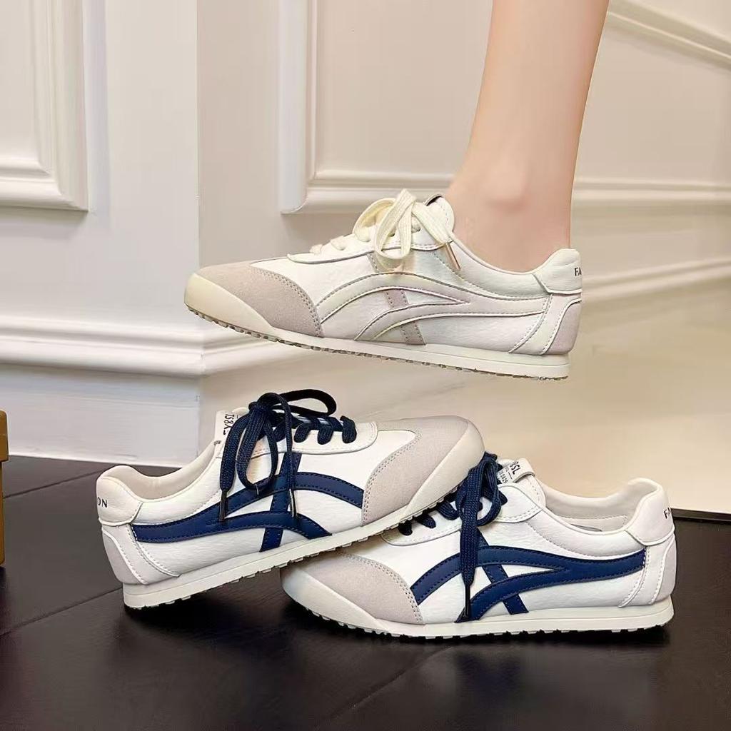 Retro-Farbabstimmung Flachboden-Deutsche Trainingsschuhe für Damen 2025 neu bequem und vielseitig kleine lässige Sport-Forrest-Gump-Schuhe