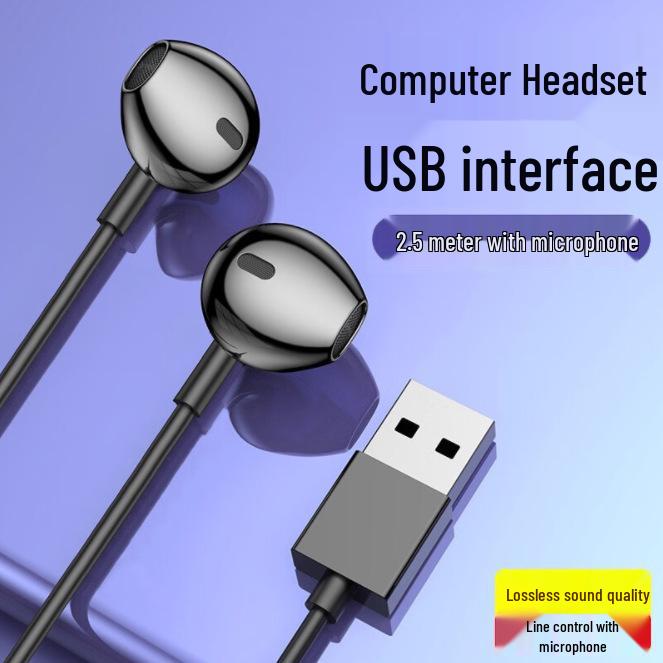 Noise-Canceling Over-Ear Telephone Headset with Microphone for Telesales Agents