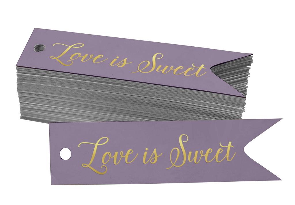 Inkdotpot Gold Foil Paper Hang Tags Love Is Sweet Wedding Favor Tags 100