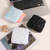 Zipper Closure Sanitary Pad Pouch Silver Star Print Feminine Period Pouch  Women Girls