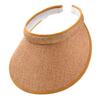 Women Summer Empty Top Visors Sun Hat Simple Solid Color Wide Brim Sunscreen Cap Female Outdoor Adjustable Travel Beach Hats