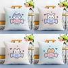 Cute Candy Dressed Up As An Animals Pillow Case Anti-dustmite Pillowcase Invisible zipper silky short plush Sofa cushion cover