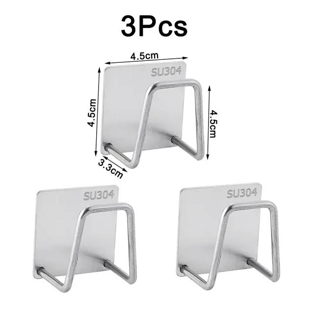 New Kitchen Sponges Holder Self Adhesive Sink Sponges Drain Drying Rack 304 Stainless Steel Storage Holder Kitchen Sink Accessor