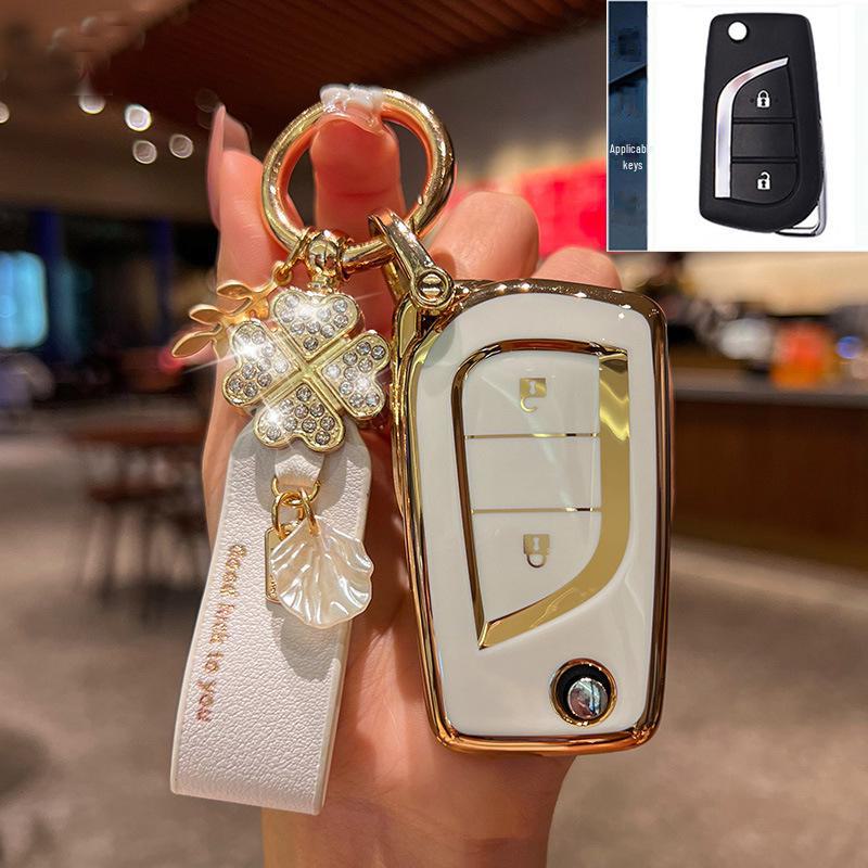 Toyota Key Cover for 23 Models: Highlander, 8th Gen Camry, RAV4, CHR - Dragon Asia Design Car Bag Buckle Shell