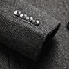 JINLUN Wool Long Business Coat with Down Warm and Men's Coat, Inner, Cold-Resistant Outerwear, Thick, Formal, Casual, Autumn/Winter