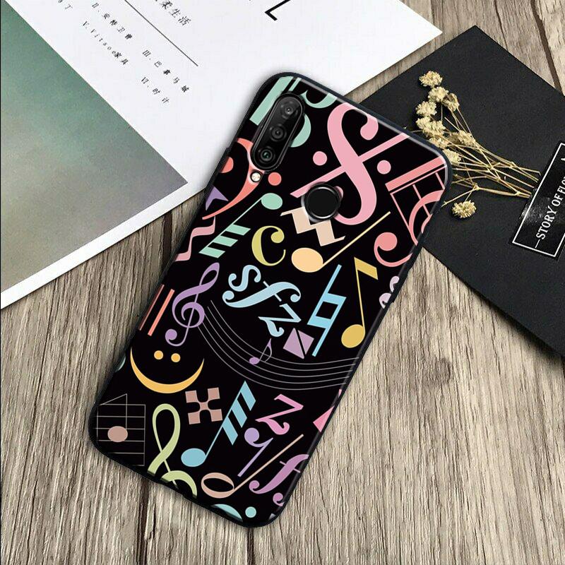 Music Score Musical Notes For Huawei Nova 11 12i 8i 7i 3i 9 10 SE Y60 Y61 Y70 Y72 Y73 Y90 Y91 P20 P30 Pro P40 Lite Case