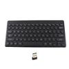 Wireless Keyboard 2.4G 78 Keys Ergonomic Design Portable Slim Power Saving Round Keycaps USB Keyboard