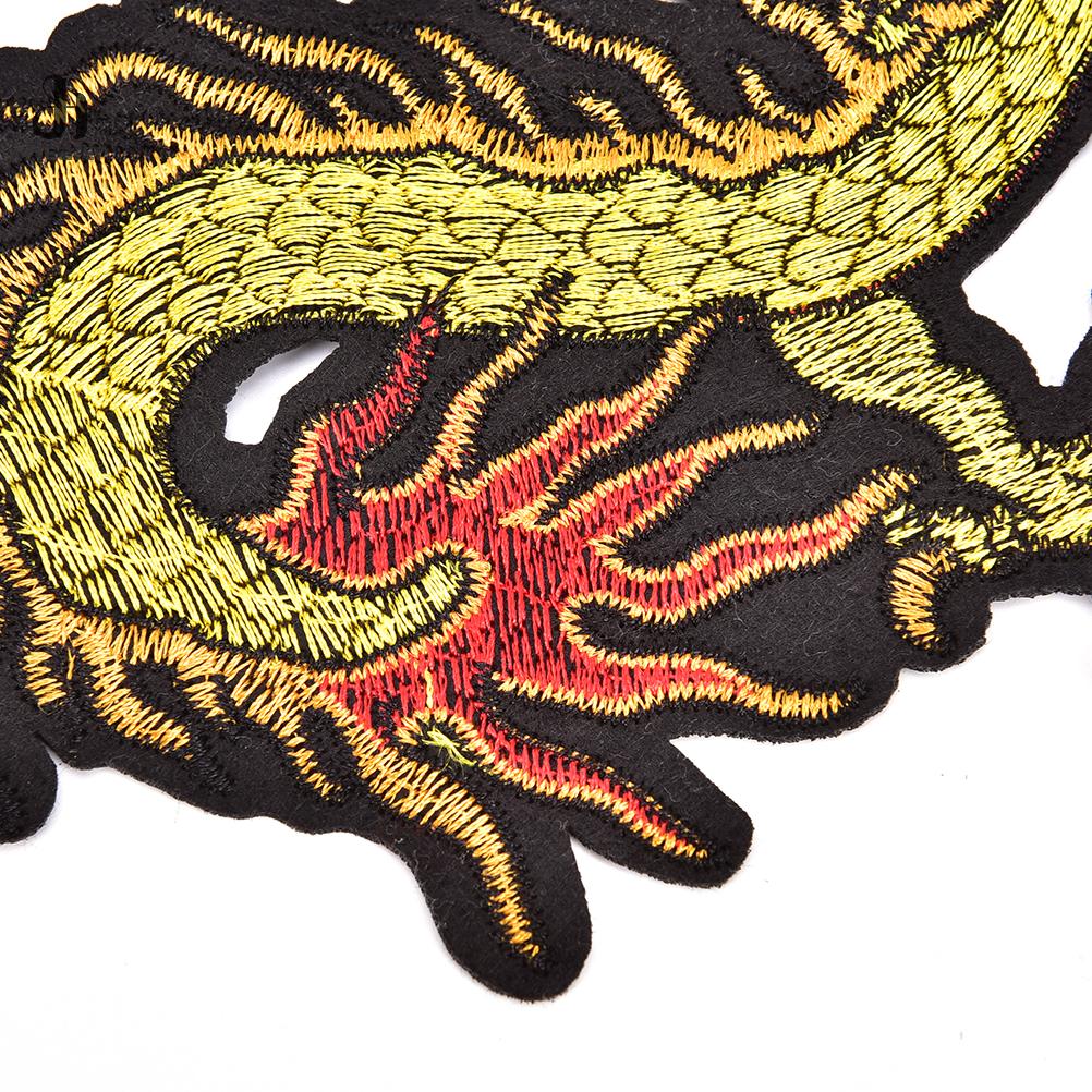 1pc Applique Embroidery Dragon Patches for Clothing Coat Iron On Sewing On Sticker