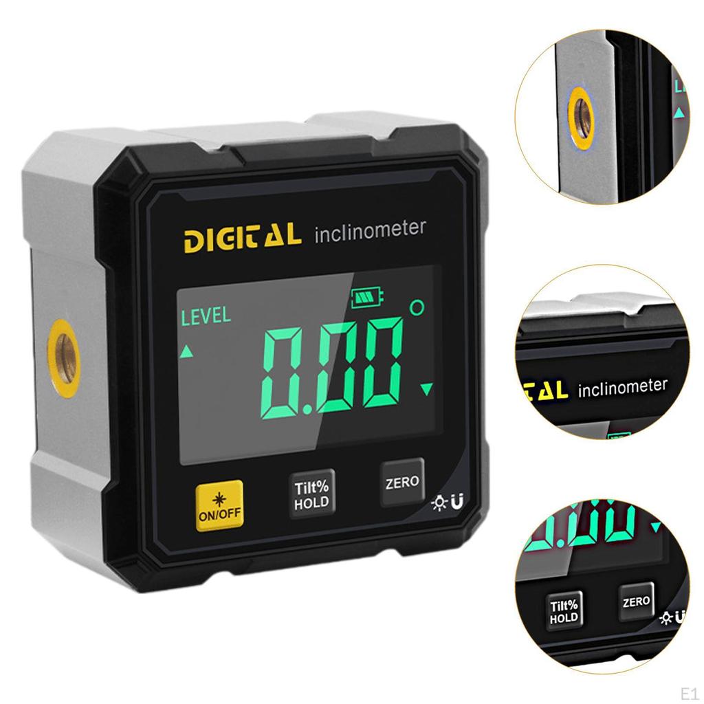 Digital Angle Gauge with Backlight Cube Portable Measurement for Engineering