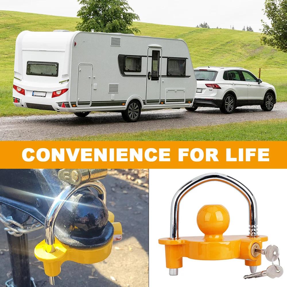 Heavy-Duty Haak Anti-Diefstal Trailer Slot, Universeel Caravan Trailer Kogelkoppeling Slot, Duurzaam Trekken Beveiligingsaccessoire