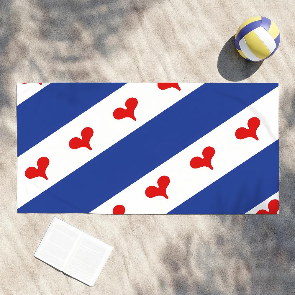 

Netherlands Friesland Province Towel Shower Sauna Travel Spa Quick Dry Gym Accessories Soft Large Beach Towels W30*H60(CM)
