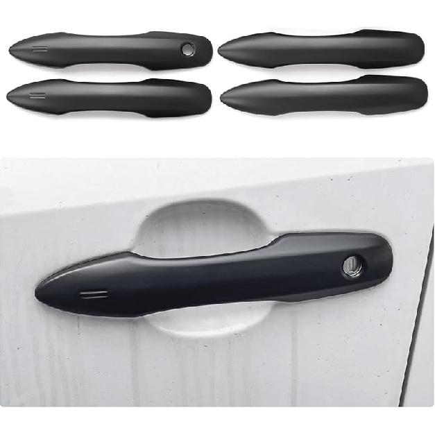 YINGTUU Car Snap-On Door Handle Cover For Toyota Camry 2018      2024 2025 Exterior Accessories Protection Stickers Sport Decals(Carbon Fiber Grain)