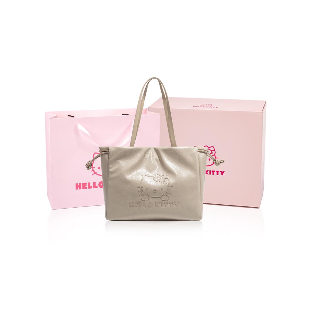 Ny Sanrio Hello Kitty PU Tote Bag, Shoppingveske, Skulderveske Dame Khaki/Svart/Mørk Kaffe SHHF41448