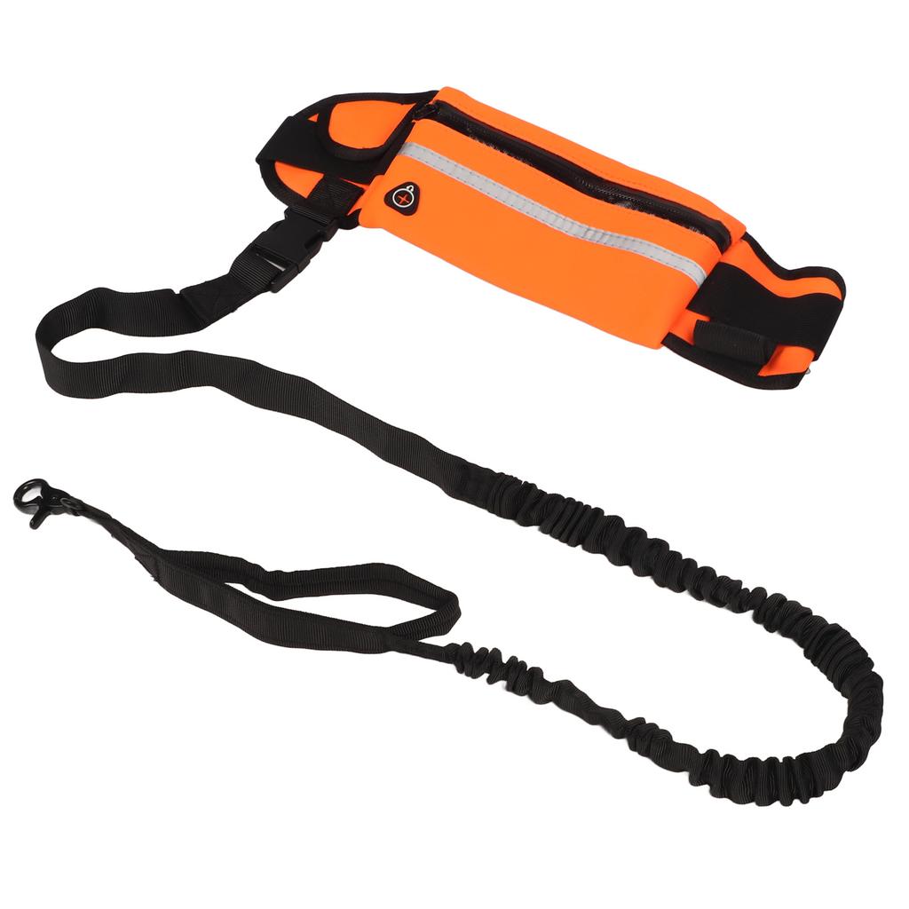 Hands Dog Leash Shock Absorption Reflective Dog Running Leash with Zippered Bag for Walking Jogging Running