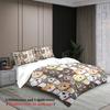 3pcs Dog Pattern Bedding Sets 3D Printed Cute Cartoon Cat Dormitory Twin Size For Students Duvet Cover Sets With 2Pillowcases