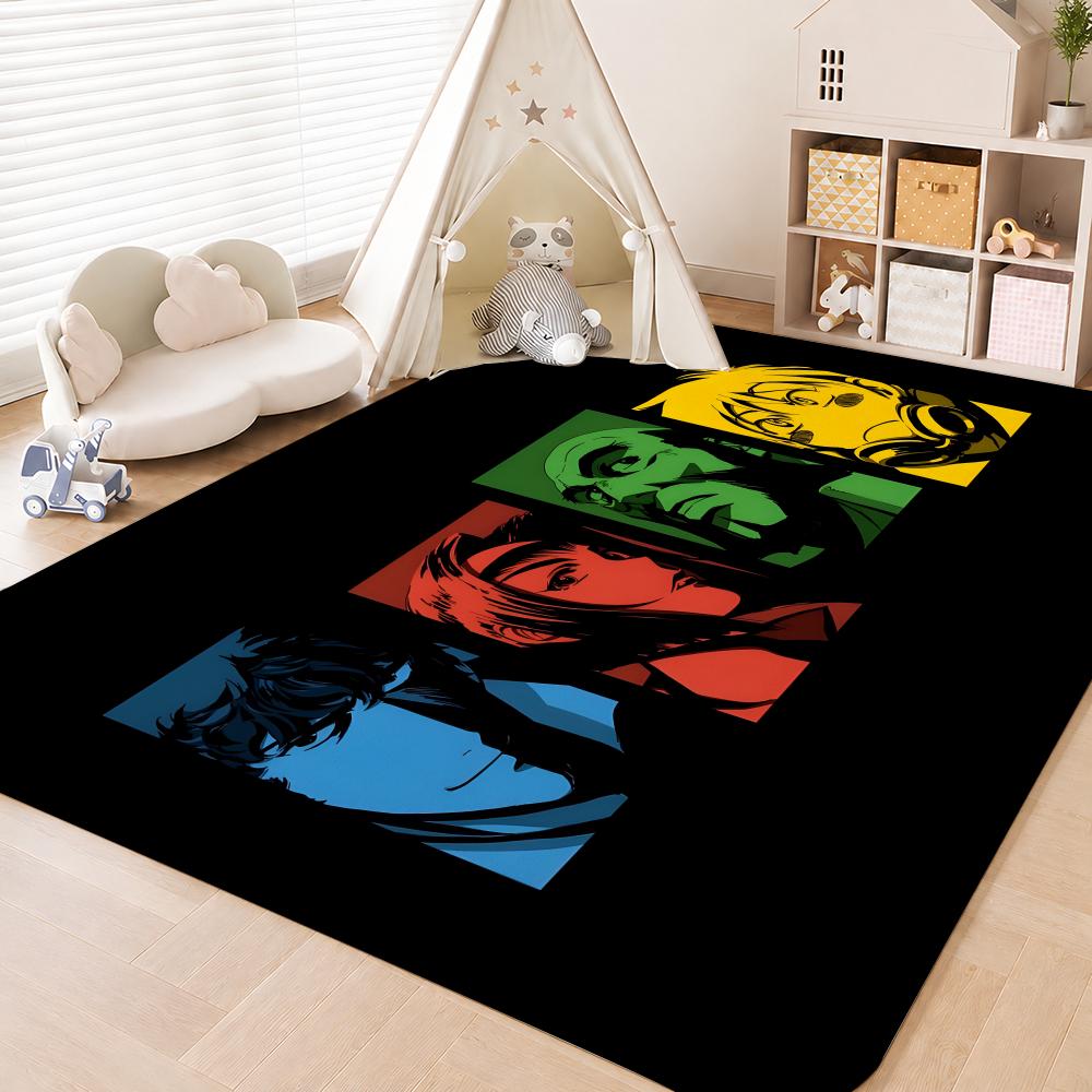 Anime Cowboy Bebop Floor Mat Floor Mat Soft Flannel Non-Slip Door  Rug for Living Room