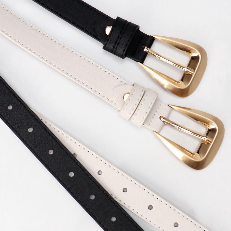 Versatile Women's Leather Belt: Stylish Decorative Waistband for Jeans and Suits