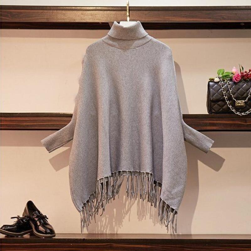 Pullover lavorato a maglia femminile Maglione dolcevita invernale Donna Autunno Inverno Manica lunga Solido