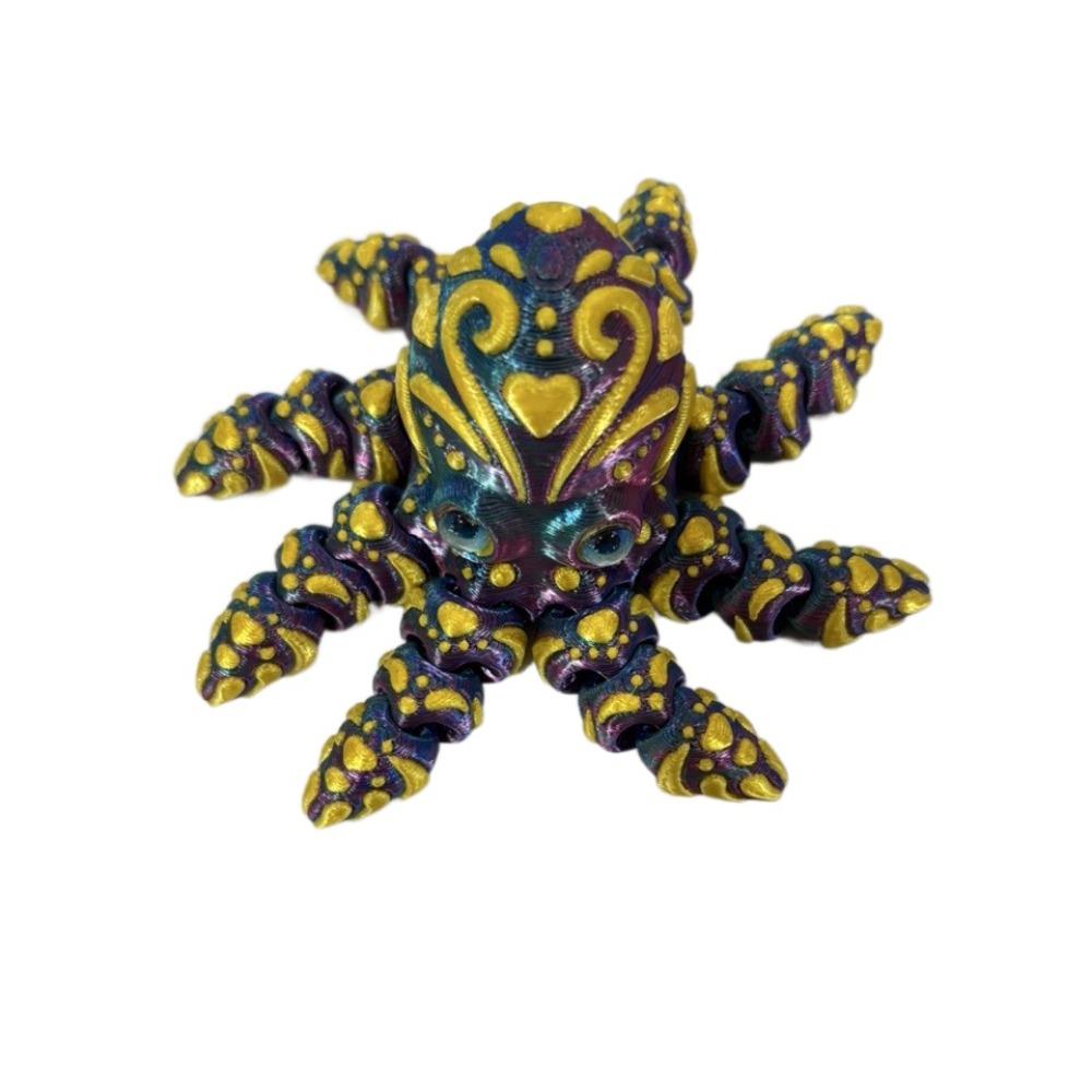 Cartoon 3D Printed Octopus Model Realistic Octopus Sculpture 3D Printed Octopus Toy  Children
