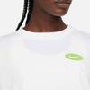 Nike Logo Solid Color Sports Fashion Breathable Round Neck Short Sleeve Crop Top Women Tops White DM6575-100