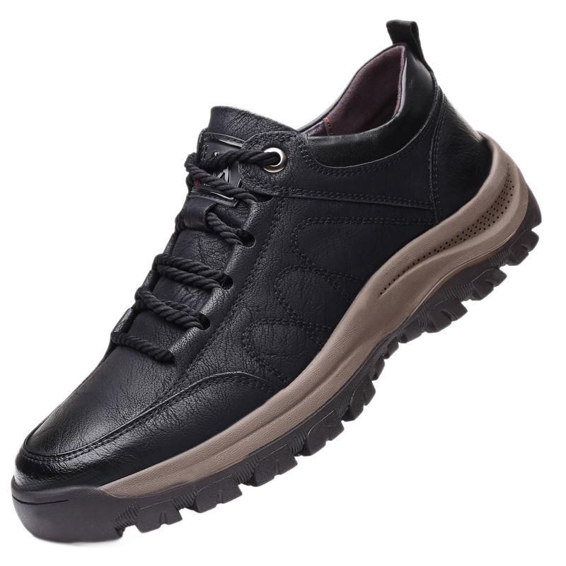 Men's Shoes New Casual Shoes Outdoor Comfortable Thick Sole Lightweight Anti Slip Wear-resistant Hiking Shoes